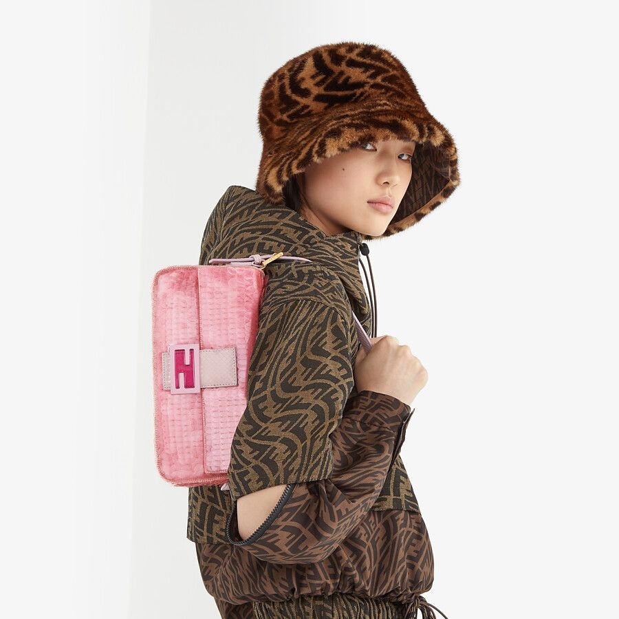 Brown mink hat - 5
