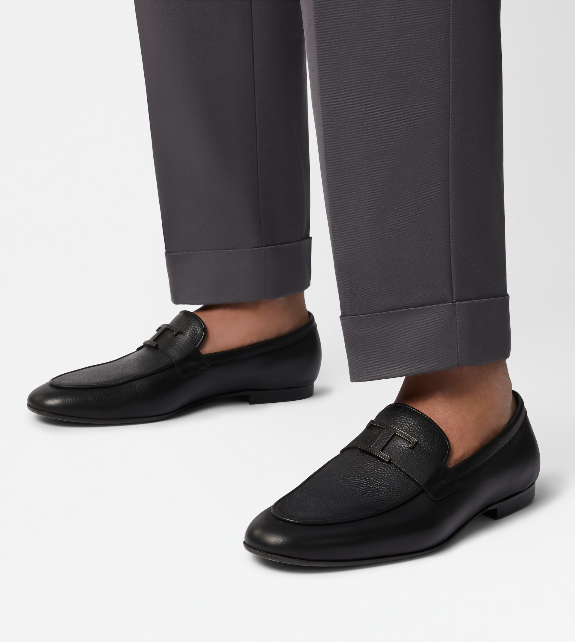 T TIMELESS LOAFERS IN LEATHER - BLACK - 6