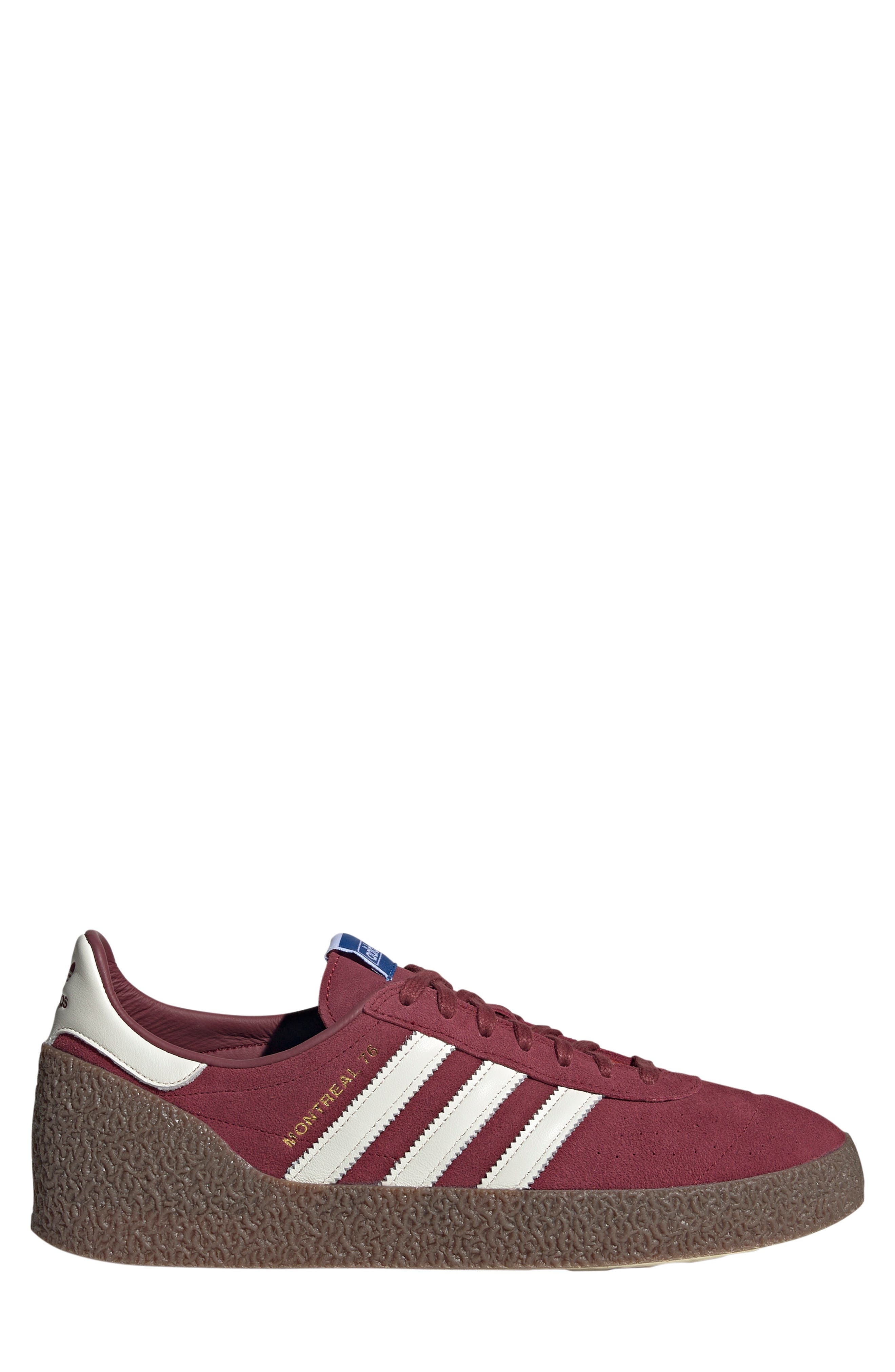 adidas Gender Inclusive Montreal 76 Sneaker in Noble Maroon/Off White/Gum at Nordstrom - 3