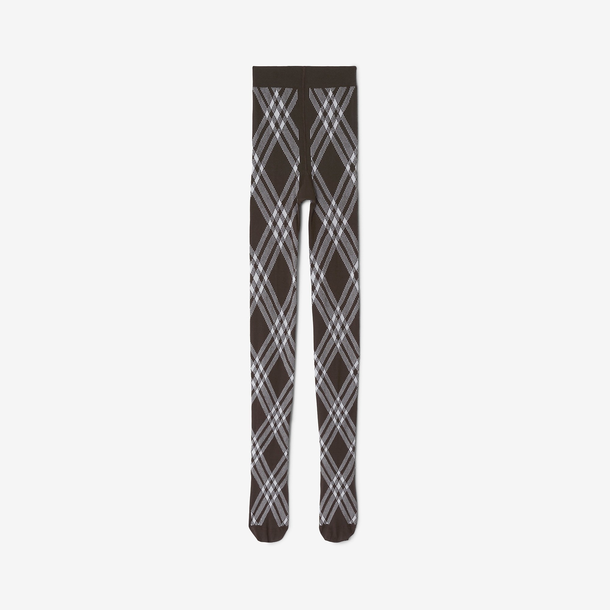 Check Wool Blend Tights - 2
