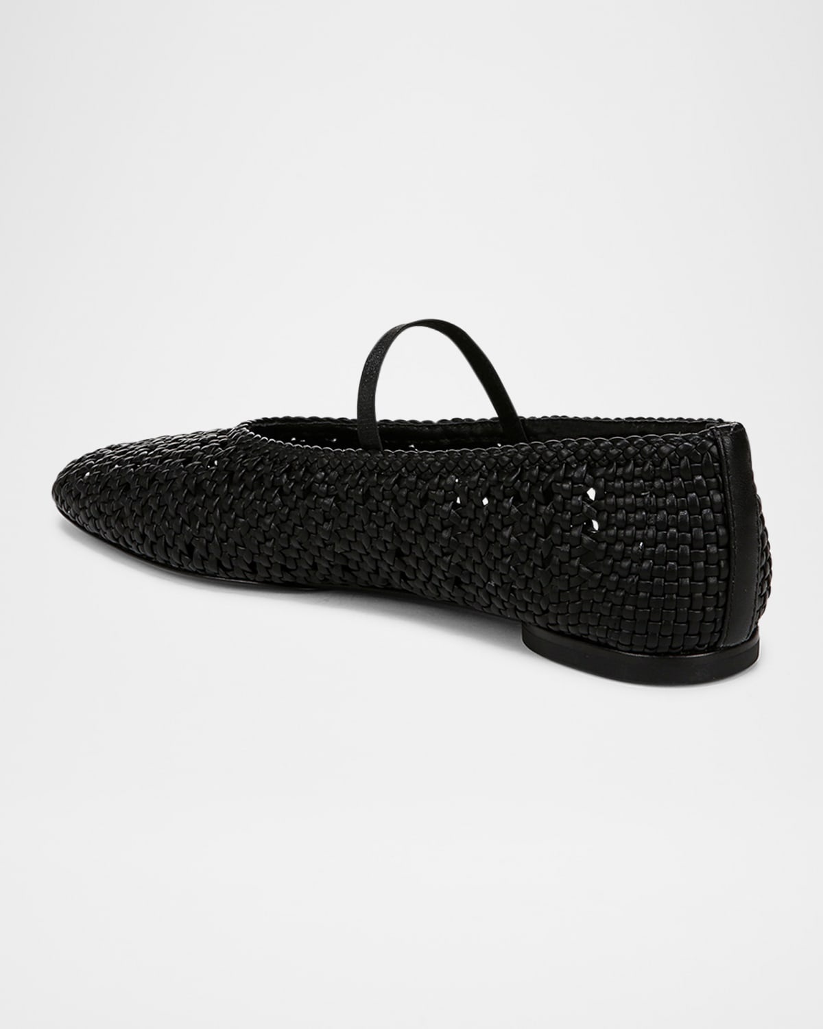 Vivian Crochet Leather Mary Jane Ballerina Flats - 3