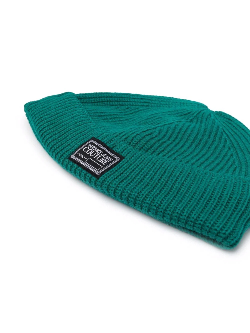 logo-patch knitted beanie - 2