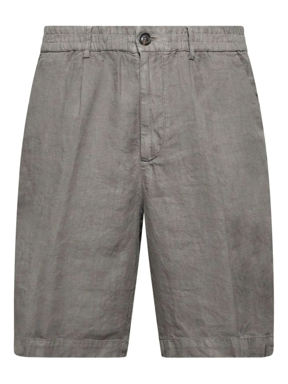 pleated linen shorts - 1