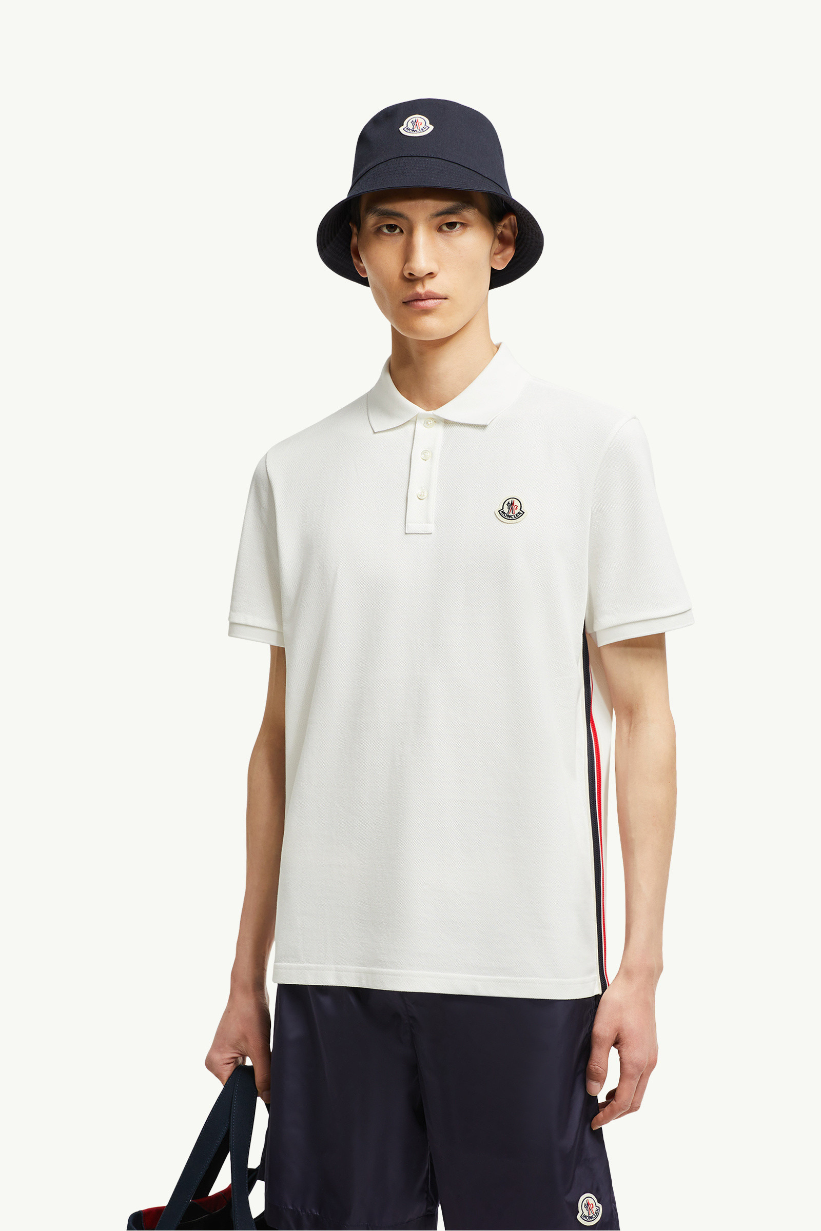 Striped Accent Cotton Piquet Polo Shirt - 2