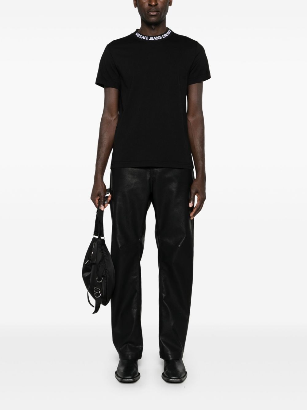 logo-trim cotton T-shirt - 2