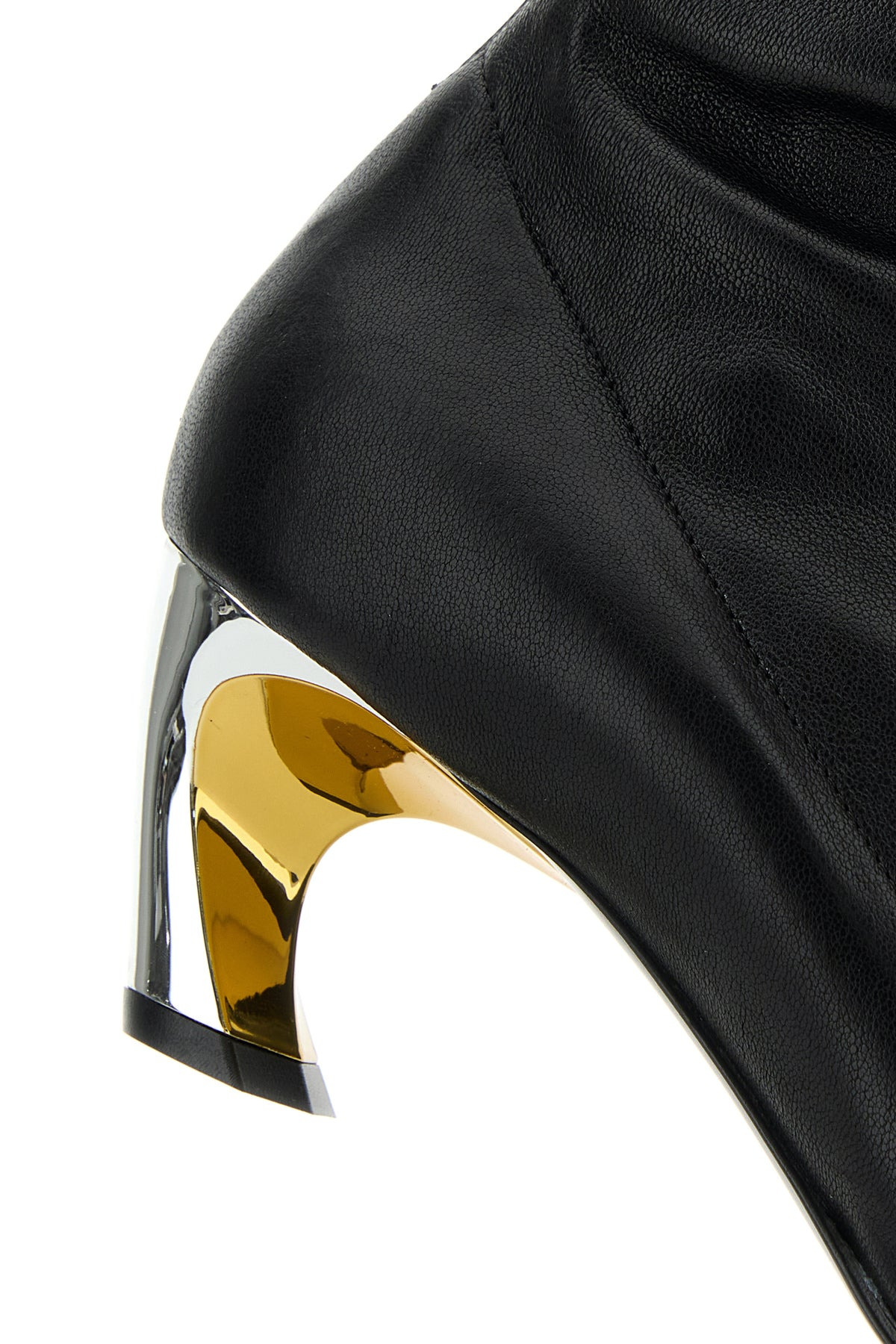 Black leather Armadillo ankle boots - 4