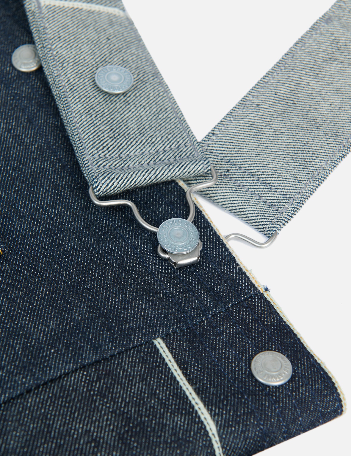 SEAGULL EMBROIDERED POCKET TWO-WAY MEDIUM DENIM TOTE BAG - 4