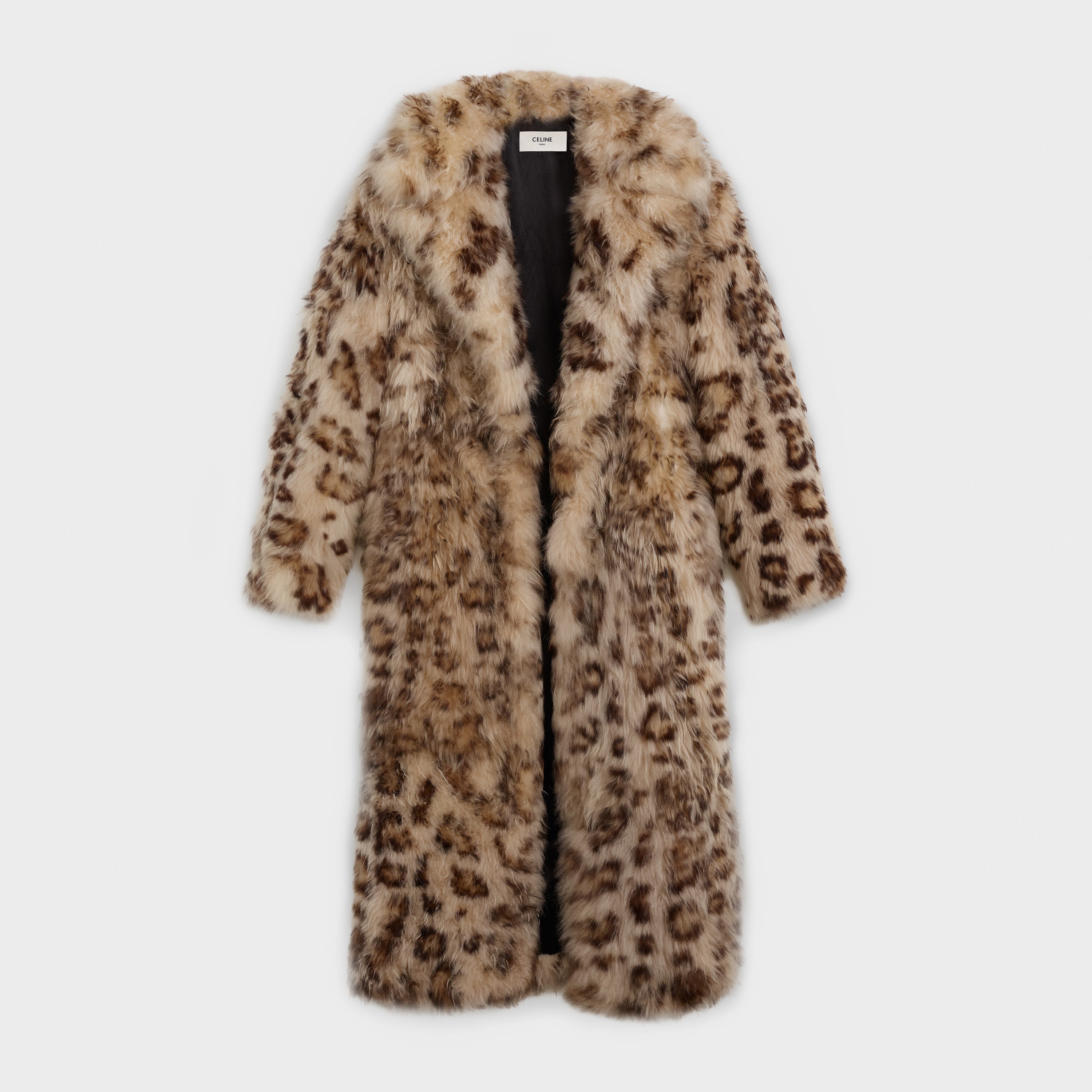 COAT IN PRINTED CASHMERE GOAT - 1