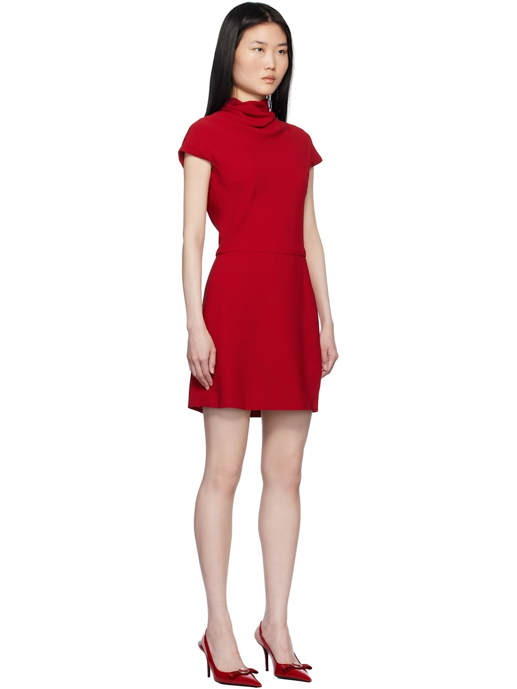 Red Viscose Mix Cady Minidress - 2