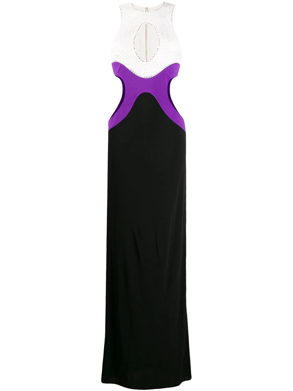 colour block evening gown - 1