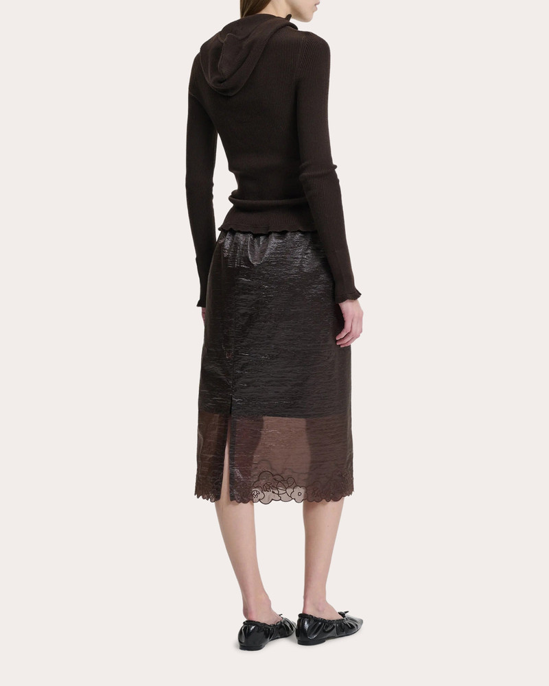 CECILIE BAHNSEN Bria Embroidered Floral Liquid Myrtia Pencil Skirt outlook