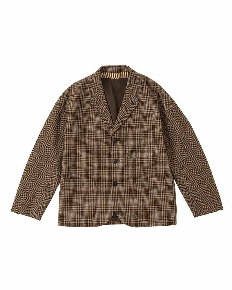 FALKLAND BLAZER (TWEED) BROWN CHECK - 1