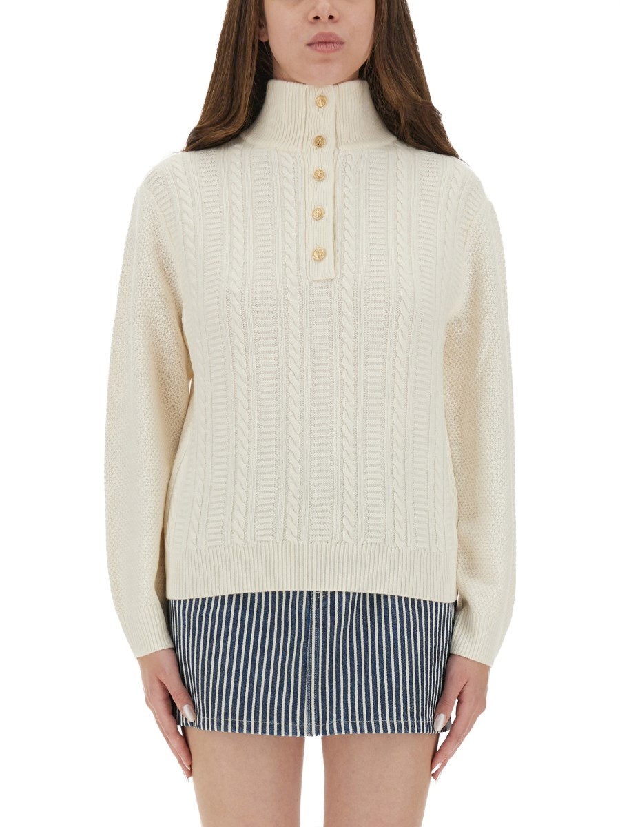 BUTTON-DOWN THEA TURTLENECK SWEATER - 1
