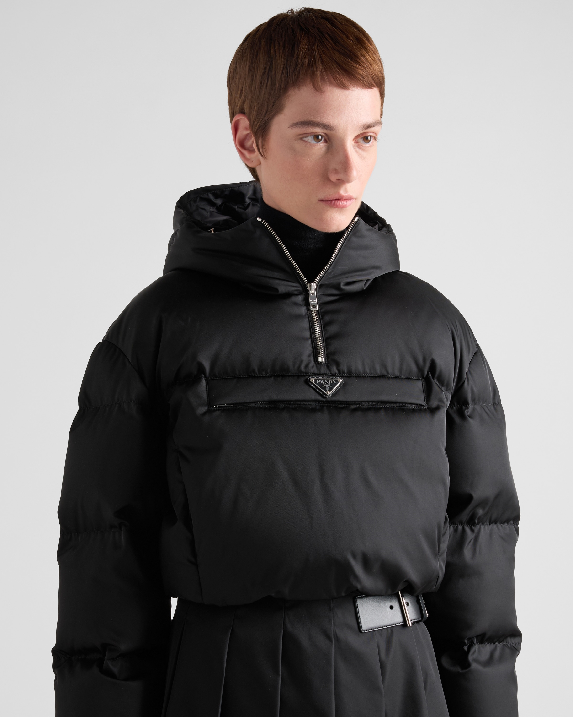 Re-Nylon cropped down jacket - 4
