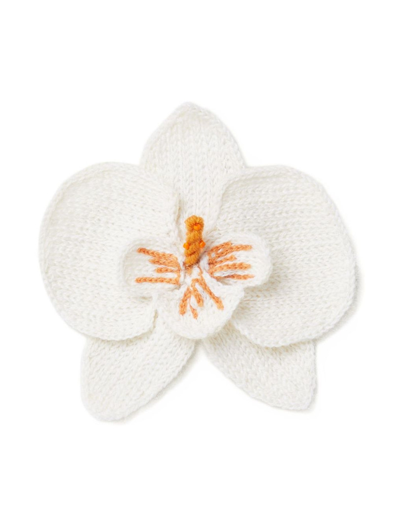 Alanui orchid embroidered brooch outlook