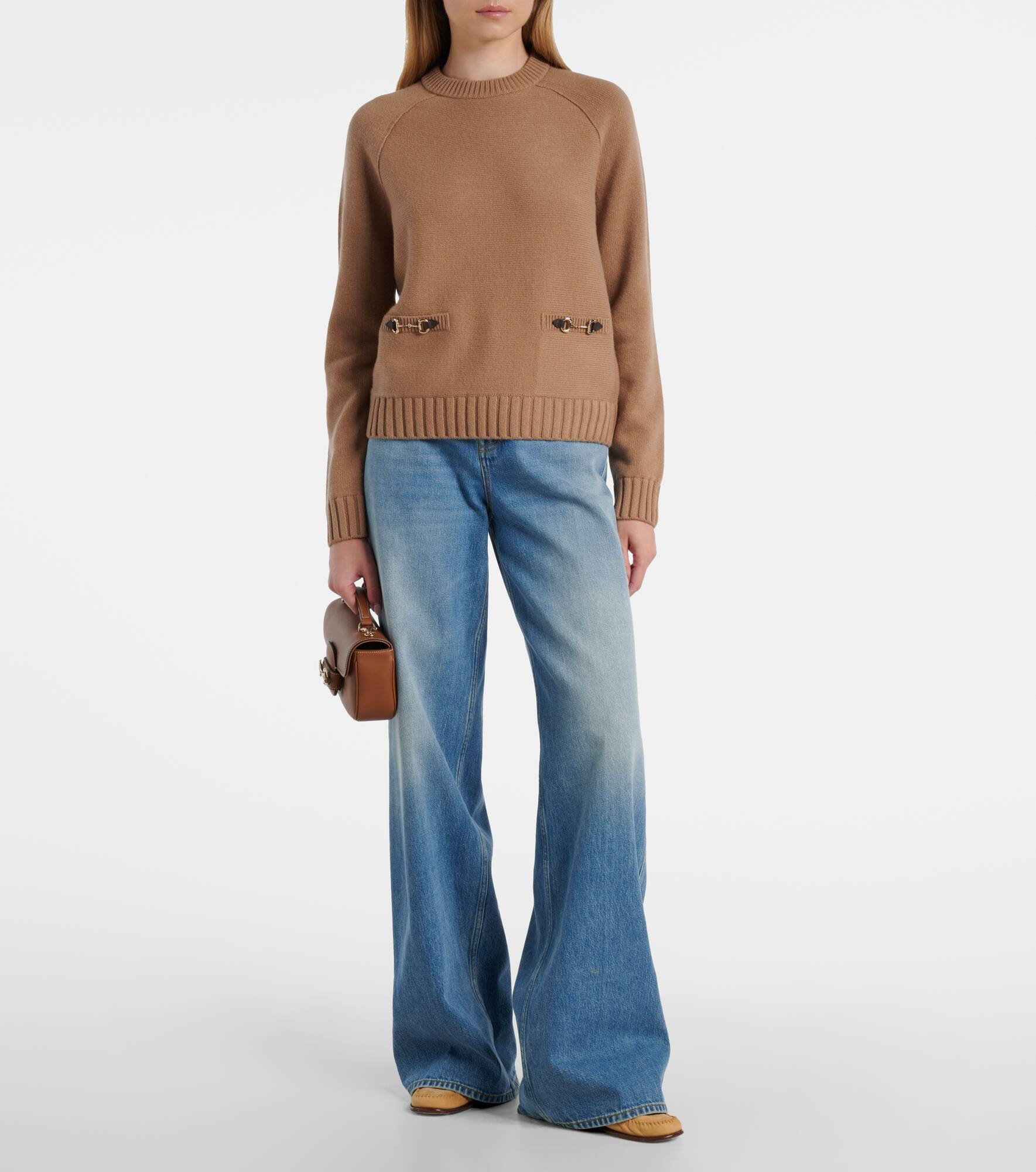 Horsebit wool and cashmere sweater - 2