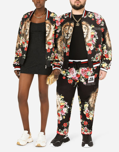 Dolce & Gabbana Nylon jacket with lion mix print outlook