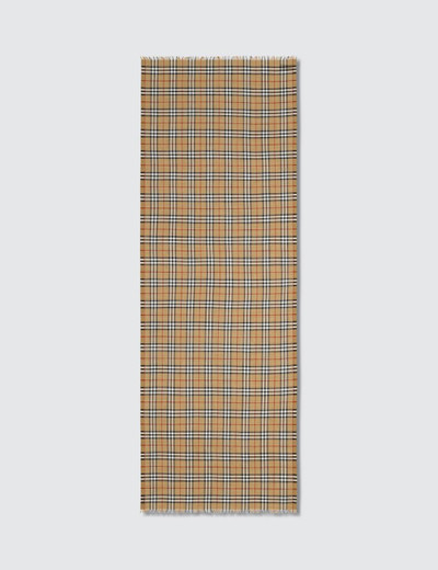 Burberry Vintage Check Lightweight Wool Silk Scarf outlook