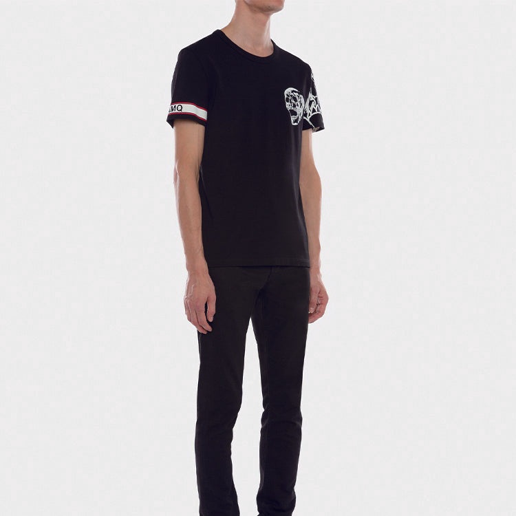 Men's Alexander McQueen Short Sleeve Black 599566QOZ690901 - 5