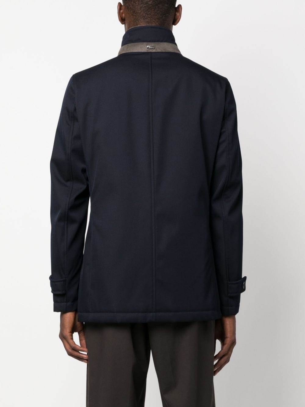 stand-up collar wool jacket - 4