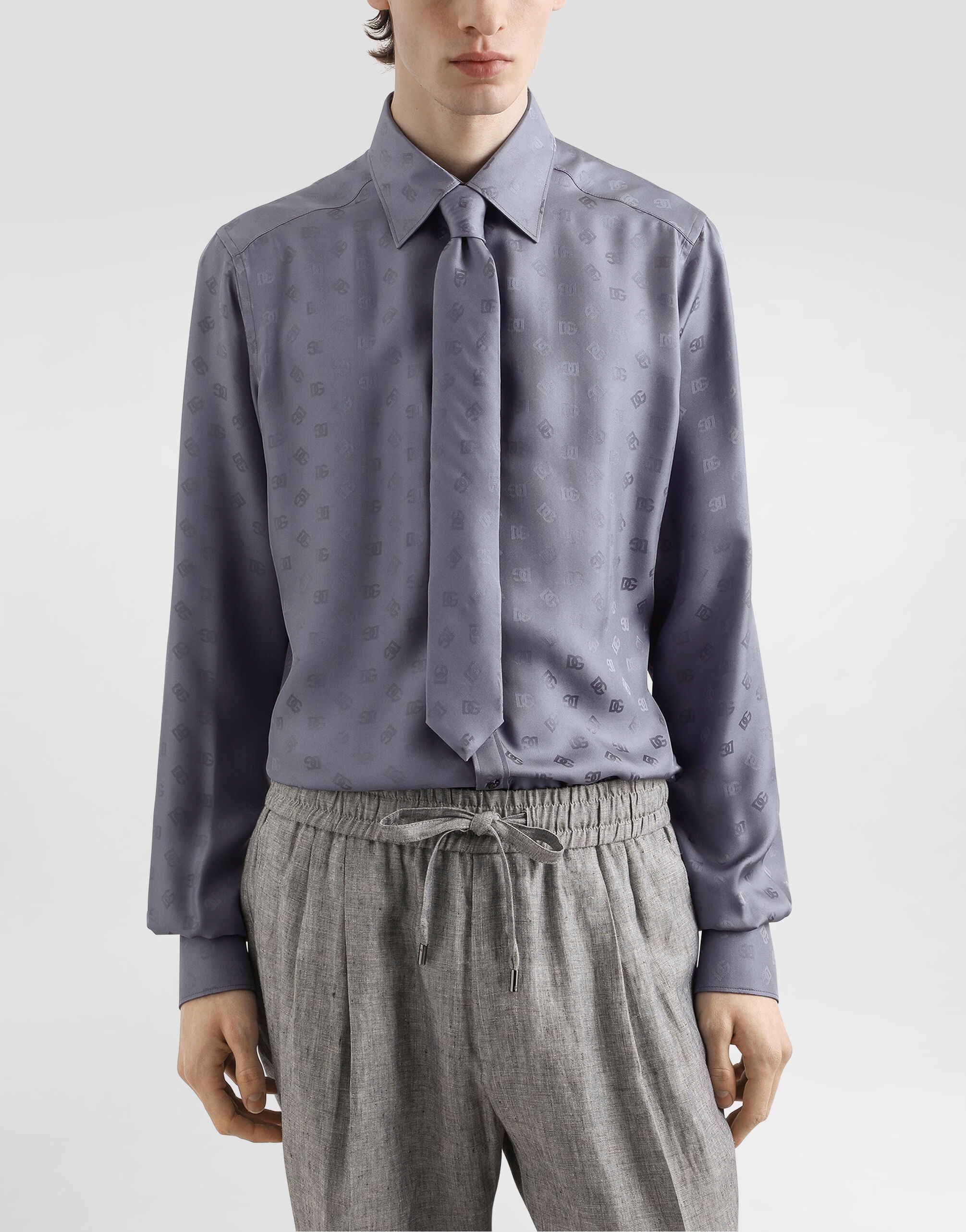 DG logo jacquard tie - 2
