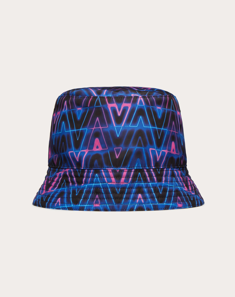REVERSIBLE V NEON OPTICAL BUCKET HAT 1