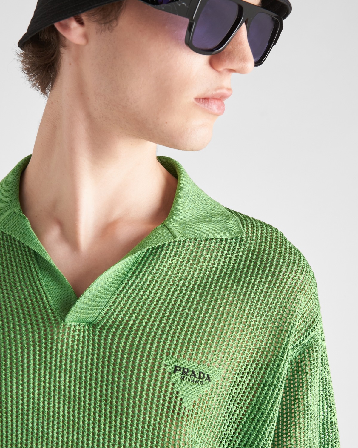 Cotton and silk polo shirt - 4