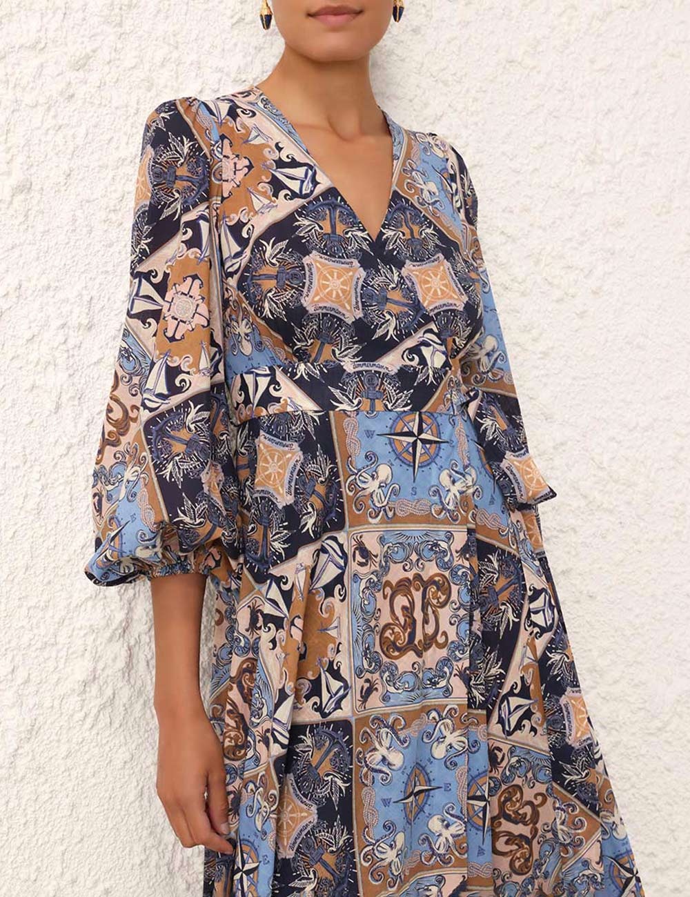 Zimmermann ALIGHT WRAP MIDI DRESS | REVERSIBLE