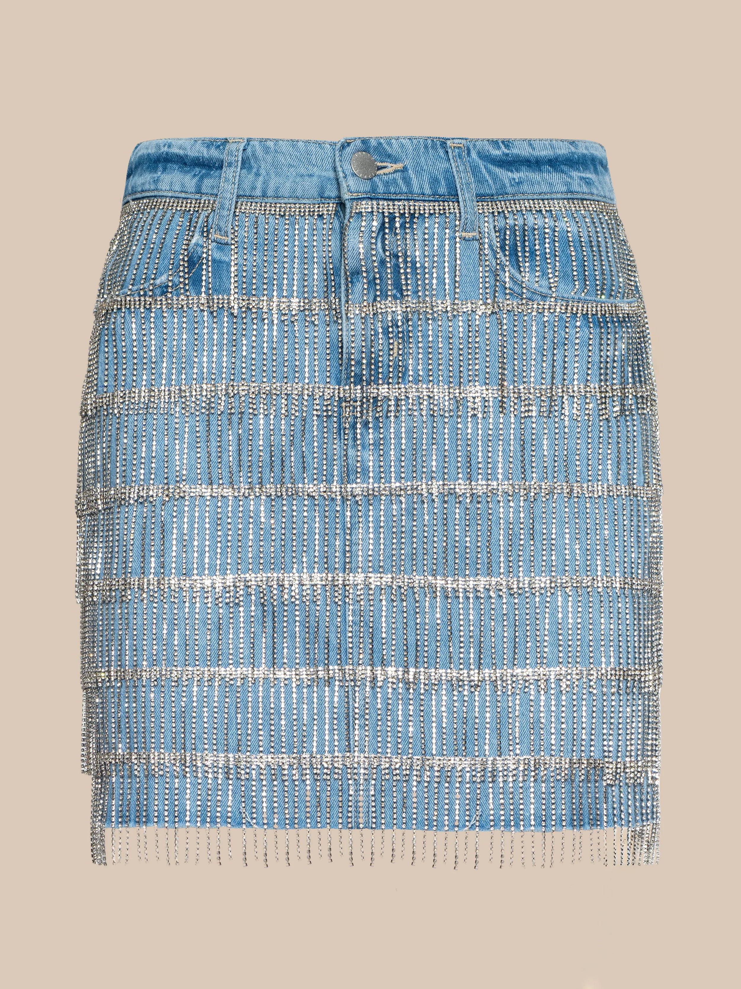Jolene Embellished Mini Skirt - 1