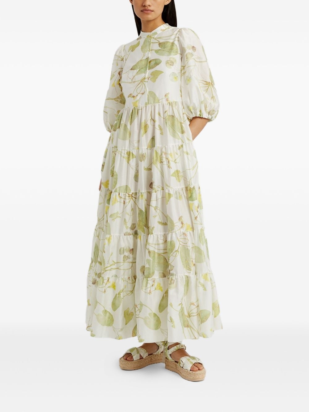 short-sleeve midi dress - 3