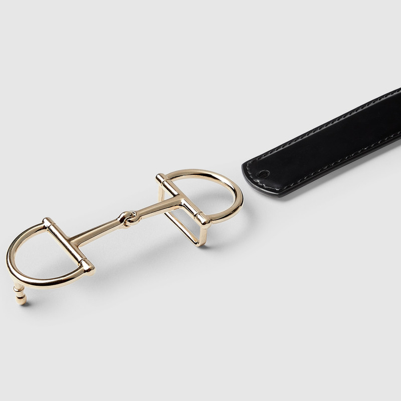 Reversible thin belt with Horsebit 5