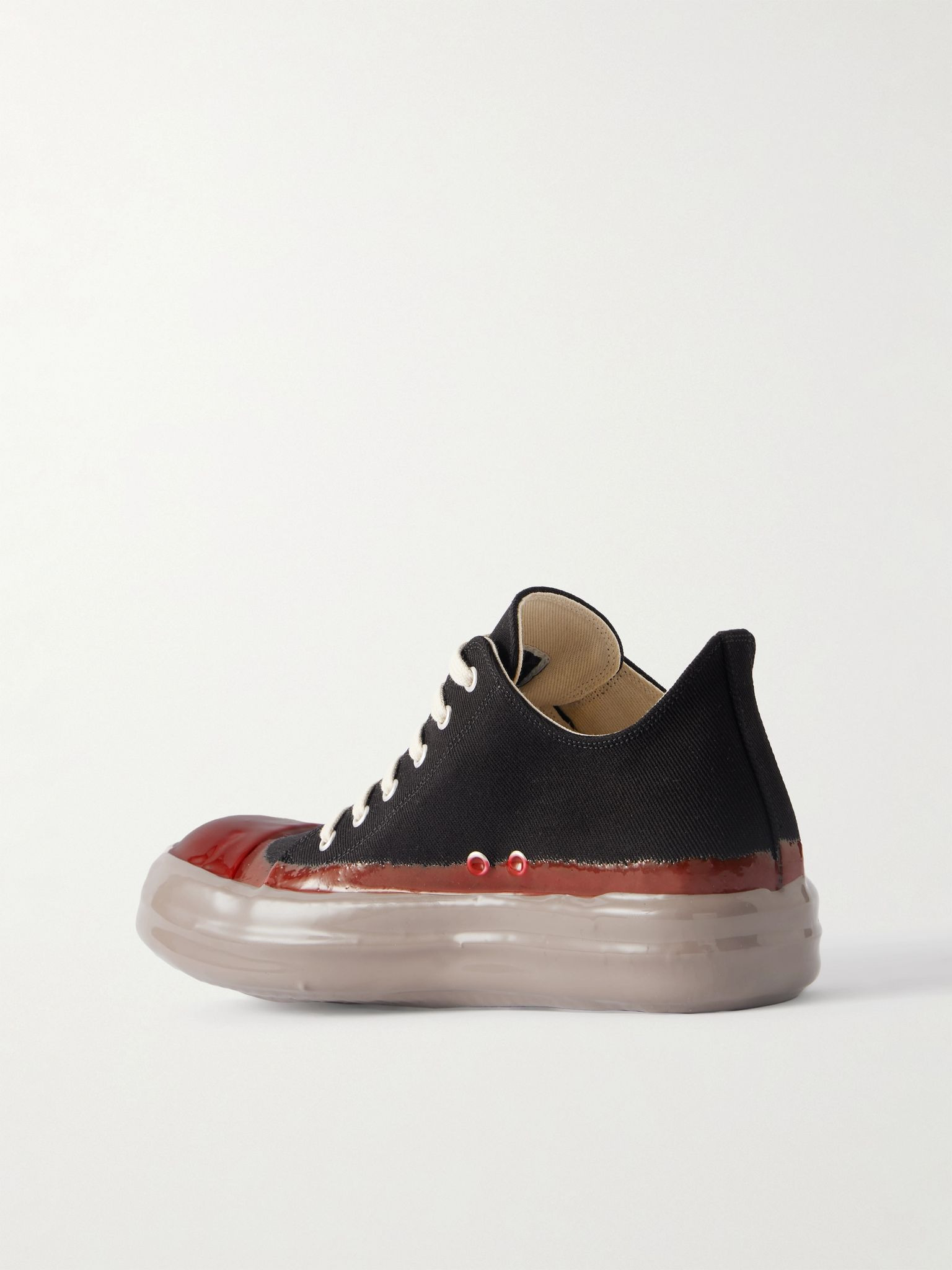 Lacquered-Denim Sneakers Black - 4