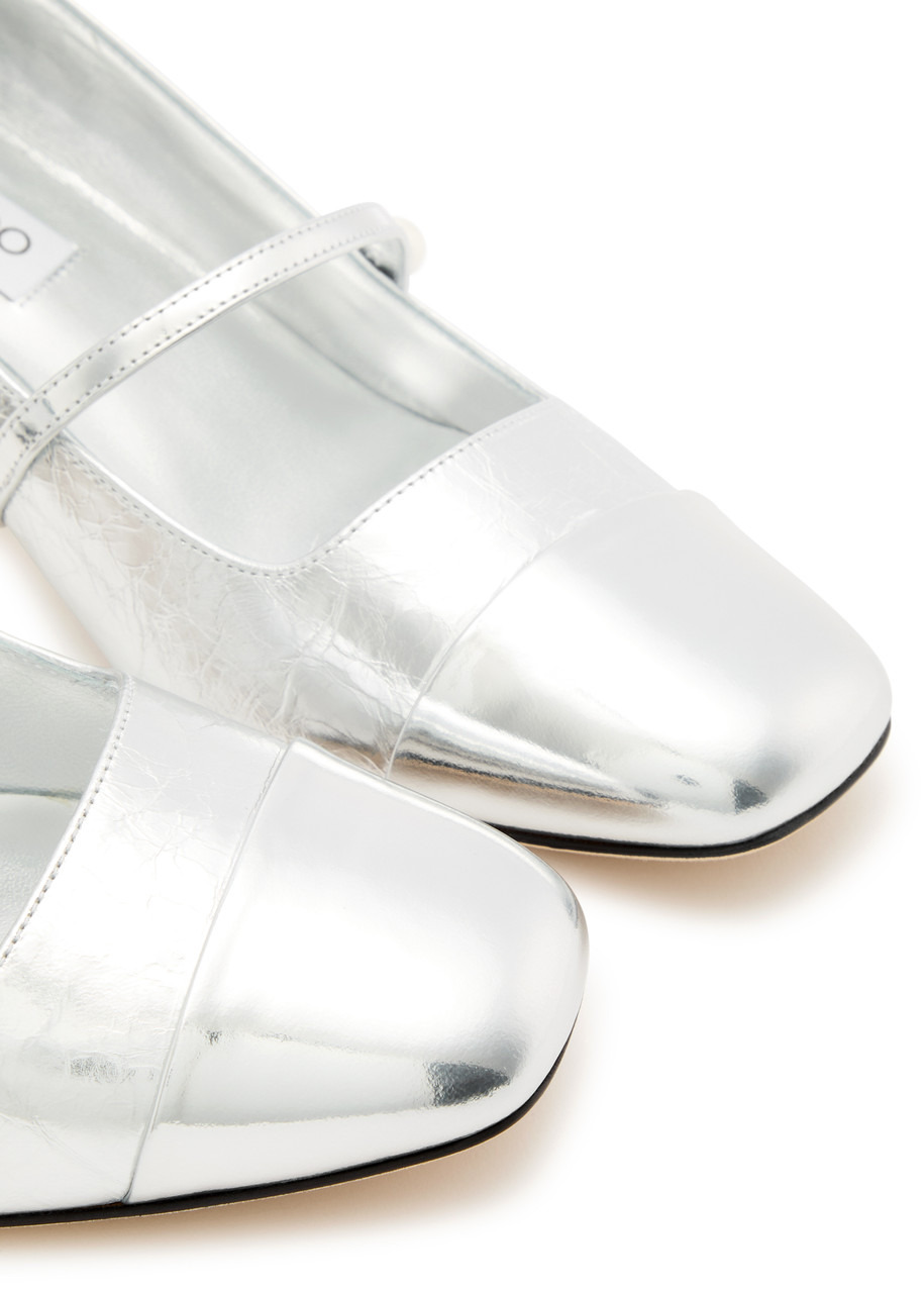 Jimmy Choo Elisa 45 Metallic Leather Pumps - 3