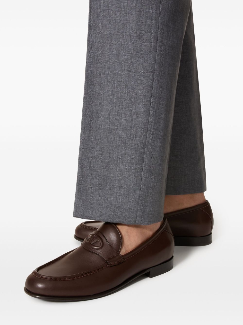 VLogo Signature leather loafers - 6