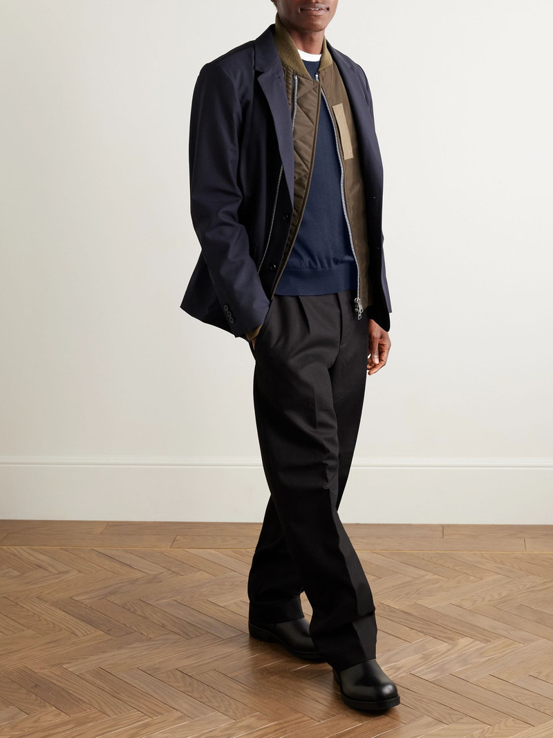 Dries Van Noten Merino Wool Sweater Navy outlook