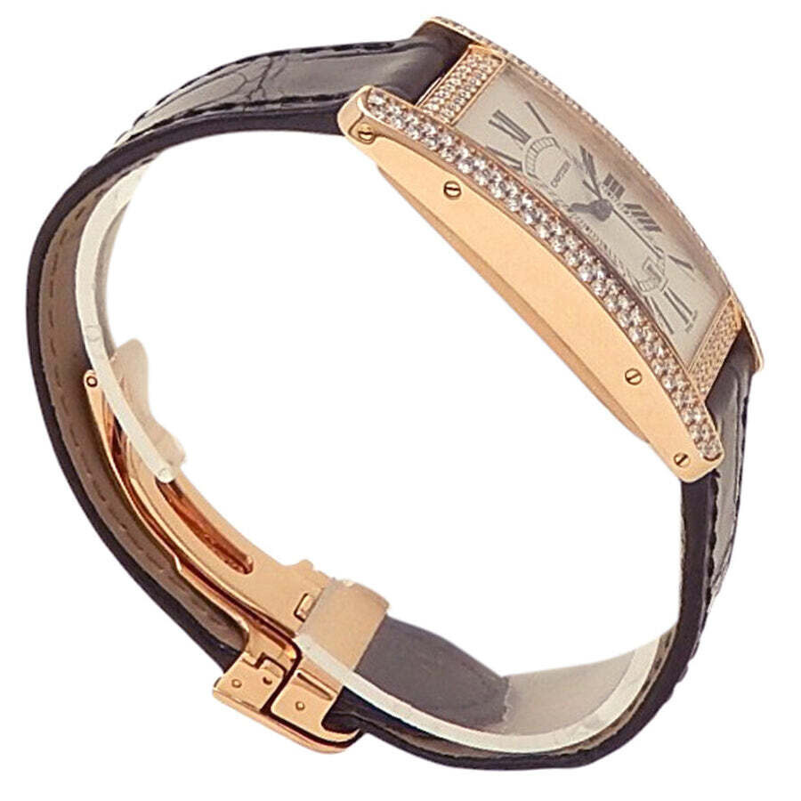 Pre-owned Cartier Tank Americaine Diamond Silver Dial Ladies Watch WB704751 - 3