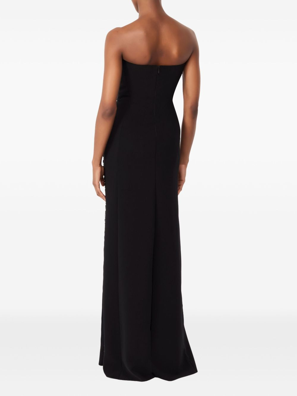 crystal-embellished strapless maxi dress - 3