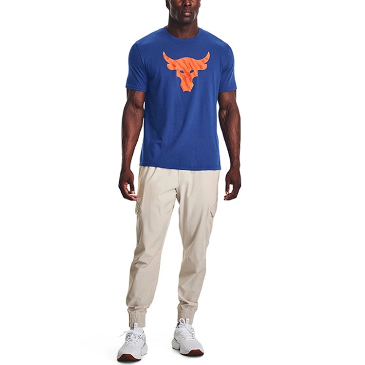 Under Armour Project Rock Brahma Bull Short Sleeve T-shirt 'Blue Orange' 1361733-471 - 3