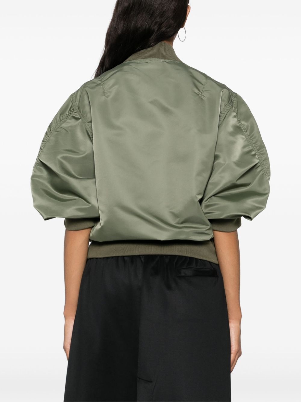 short-sleeve bomber jacket - 4