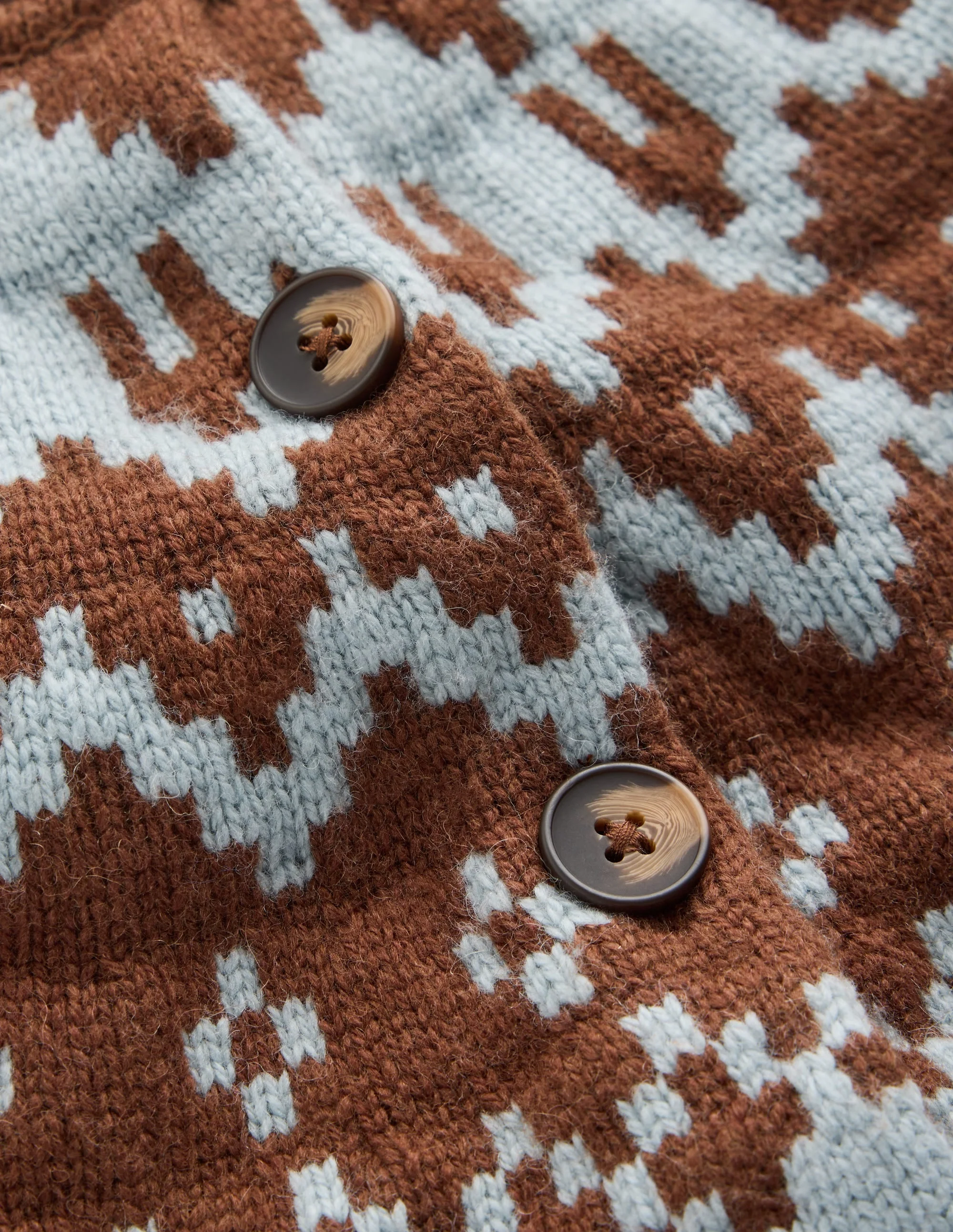 Mae Fair Isle Cardigan-Potting Soil - 1