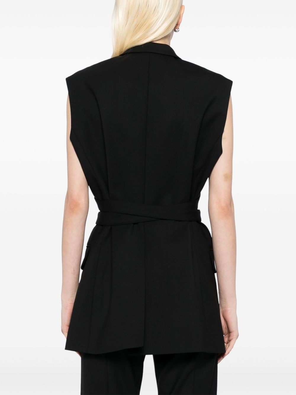 belted gilet - 4