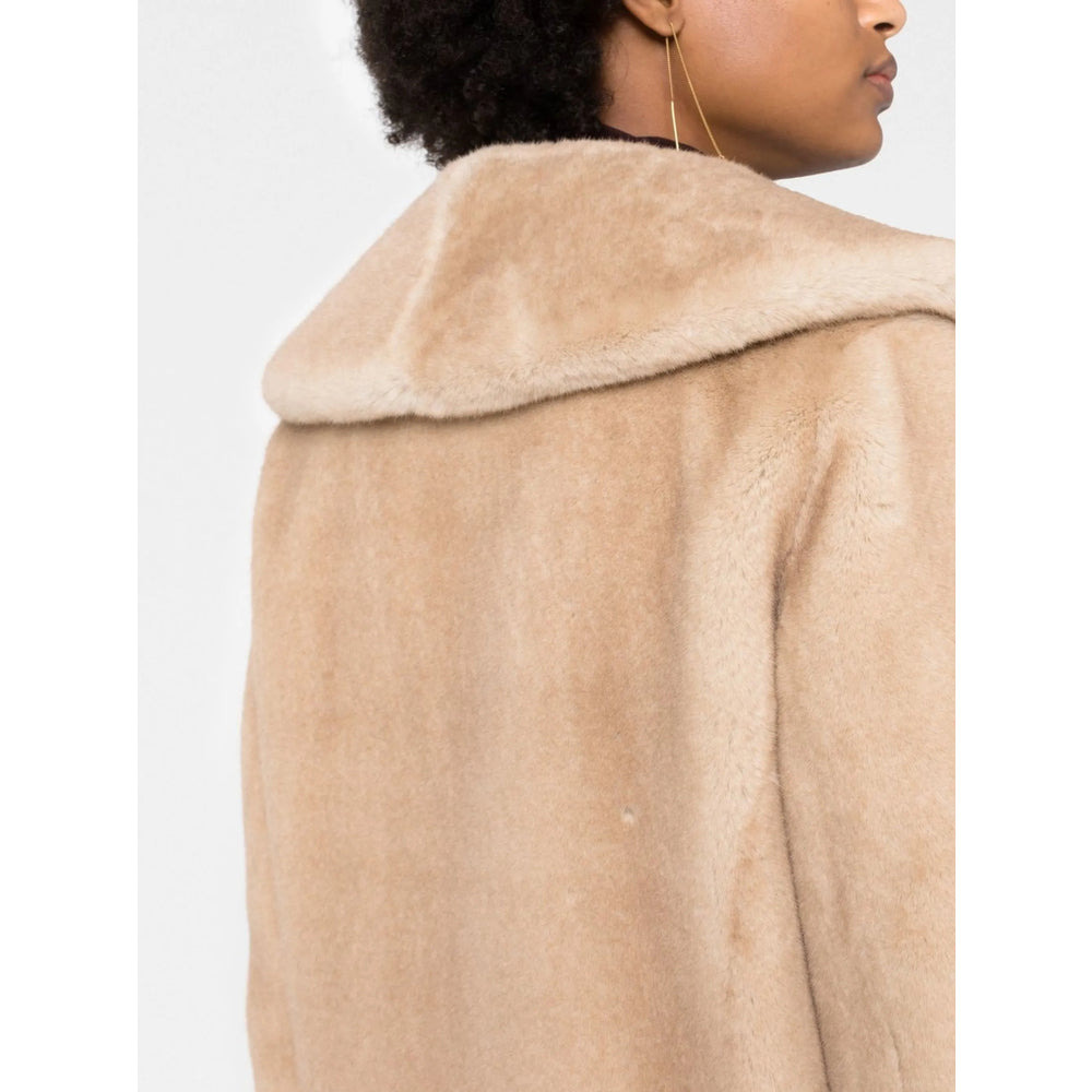 Saint Laurent Neutrals Coats - Double Breasted & Peacoats Women - 6
