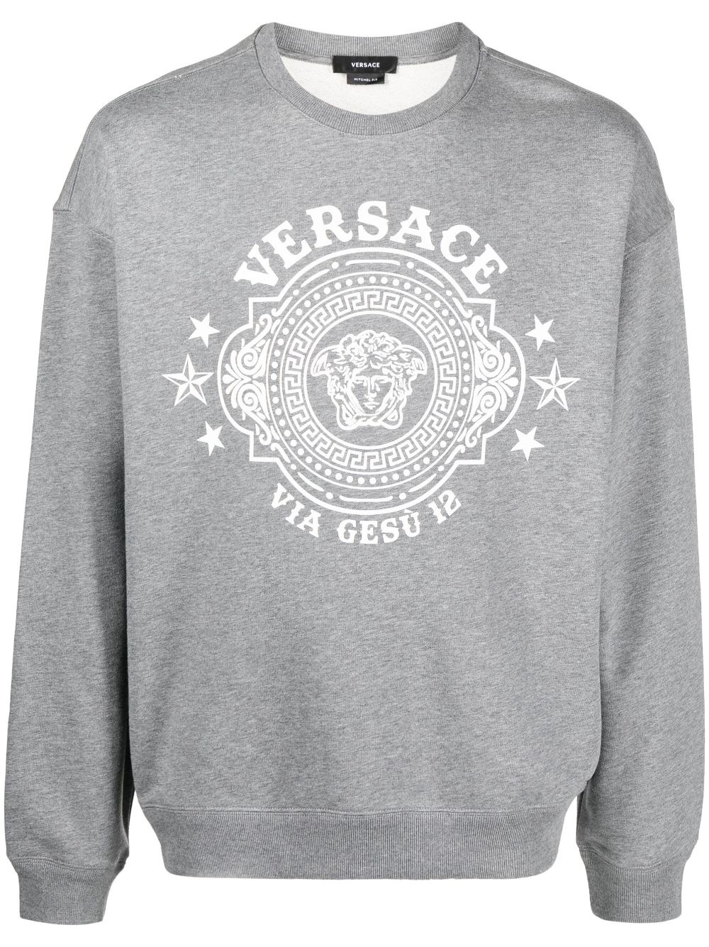 logo-print cotton sweatshirt - 1