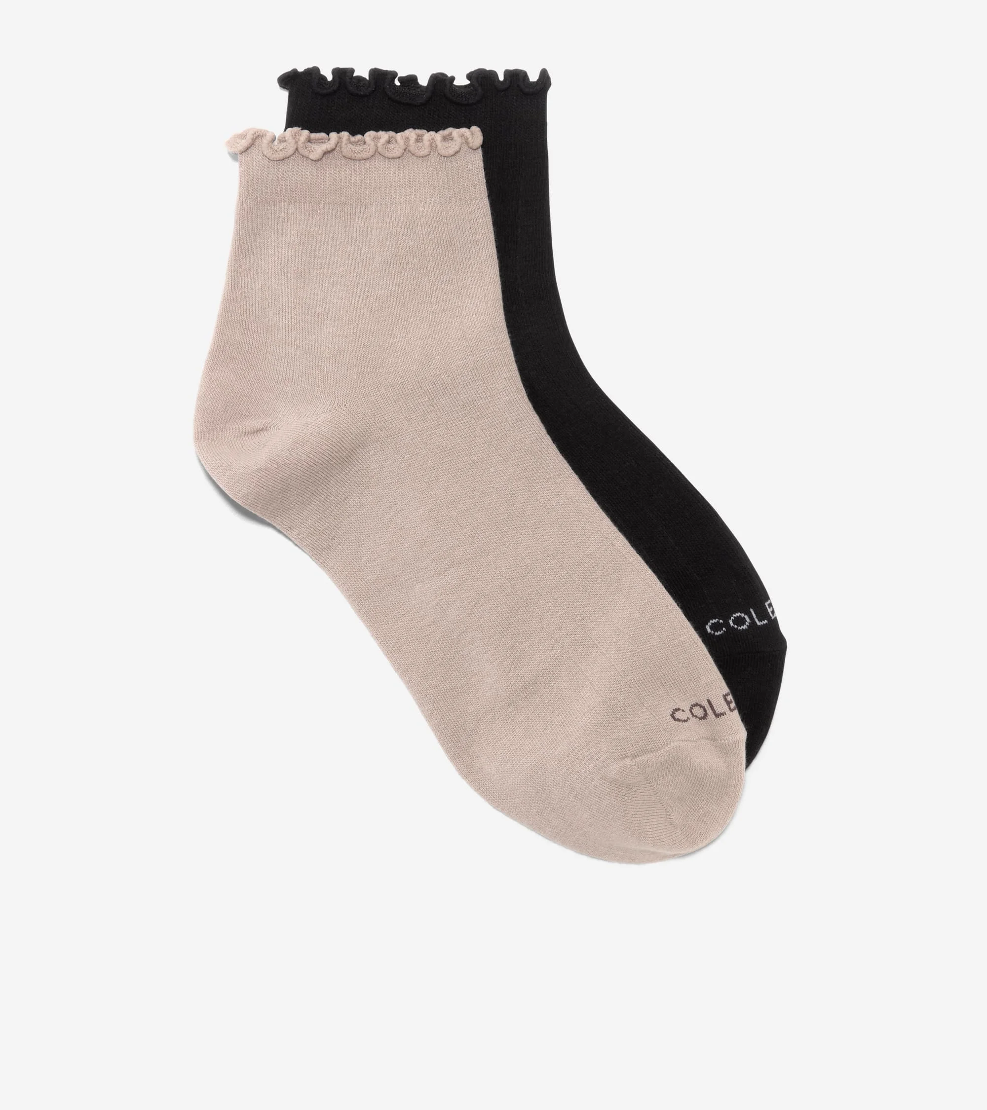 Women's 2-Pair Ruffle Quarter Ankle Socks - 1