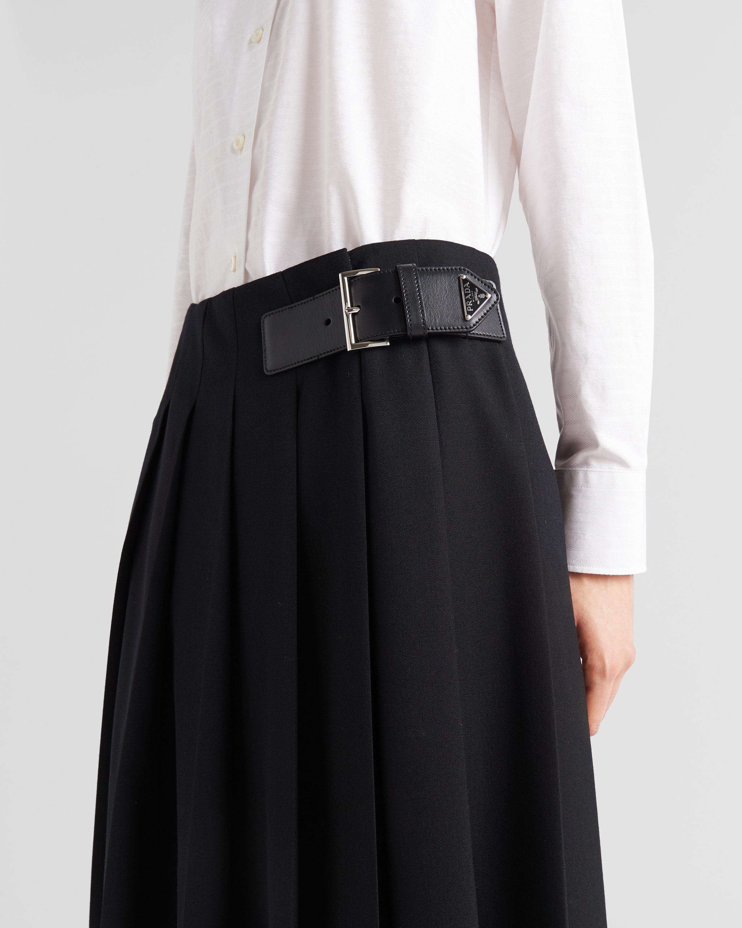 Gabardine midi skirt - 3