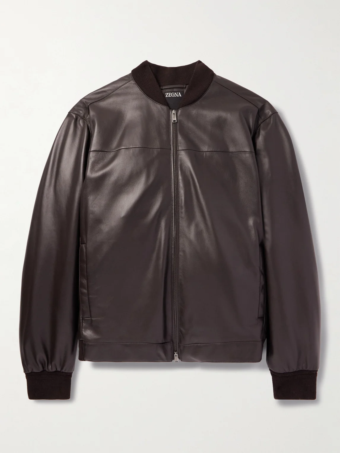 Slim-Fit Leather Jacket - 1