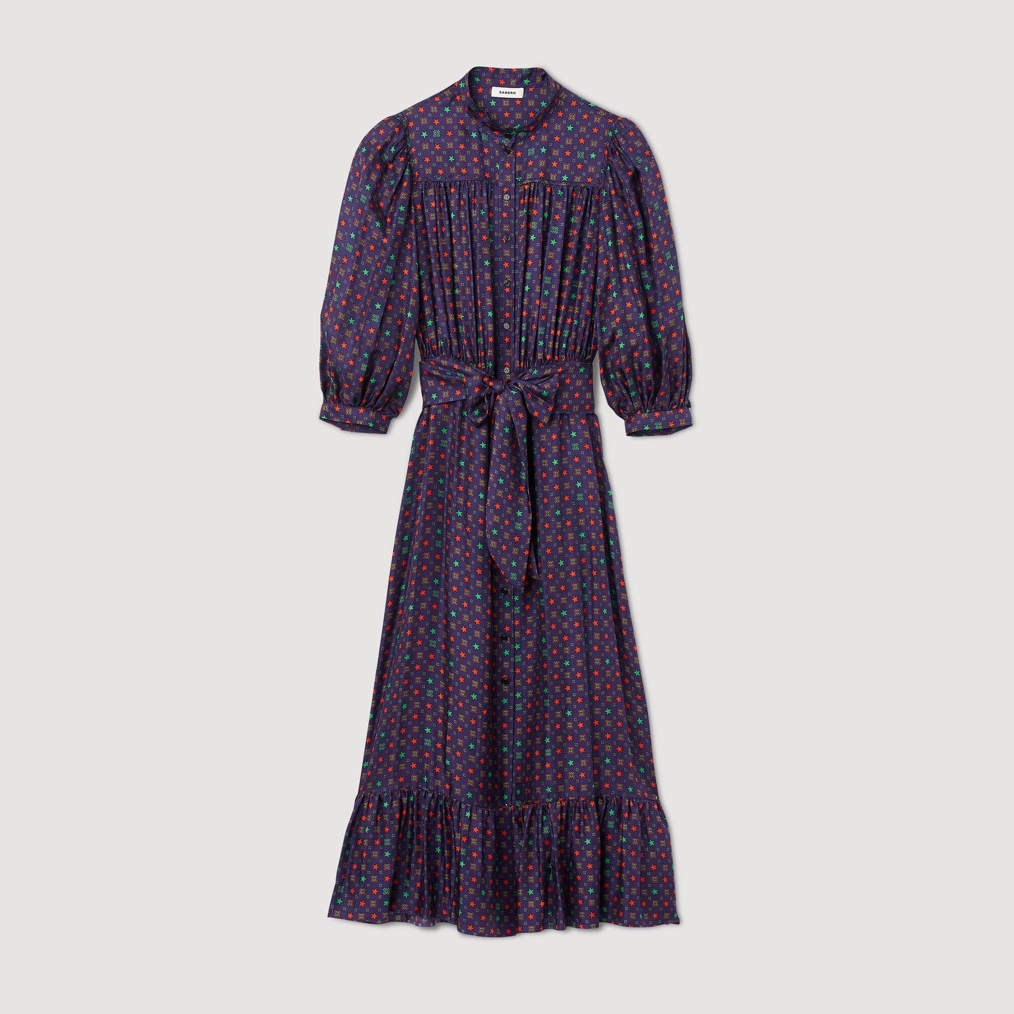 PRINTED MIDI DRESS - 1