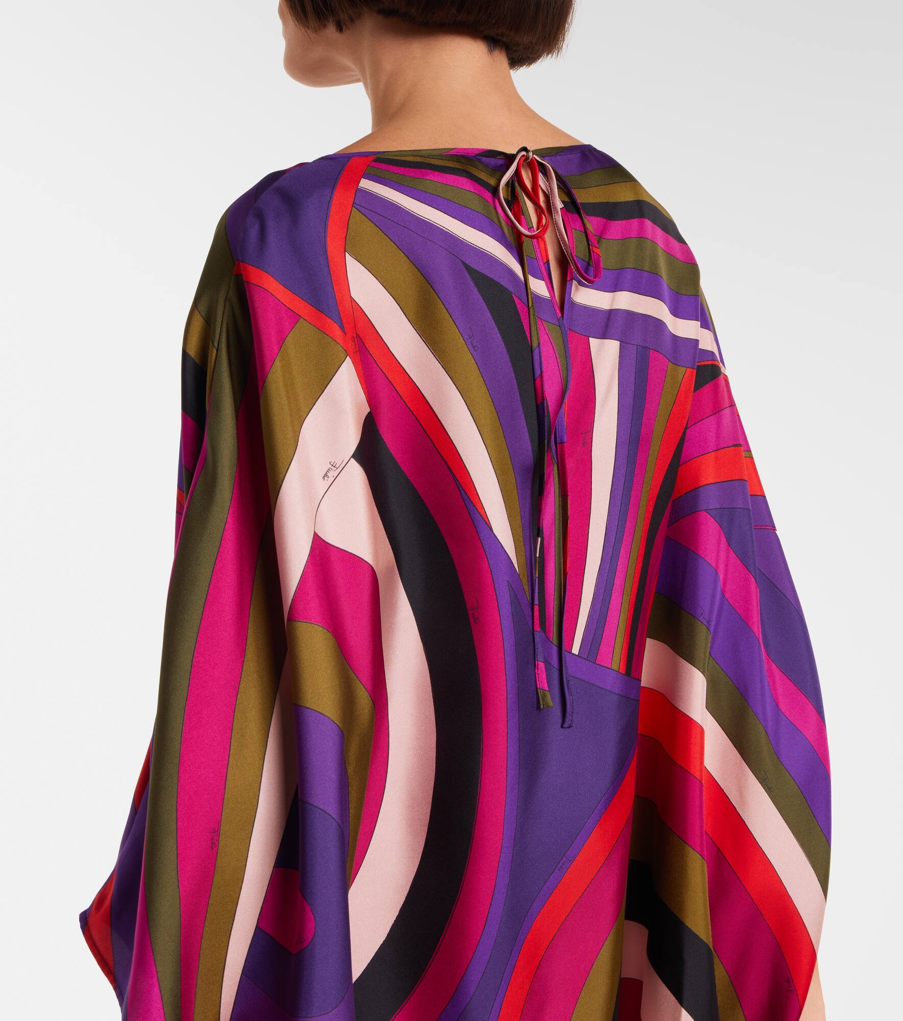 Iride silk satin minidress - 6