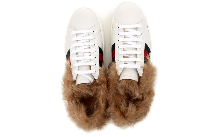 (WMNS) Gucci Ace Wool Embroidered 'Bee' 496093-0FI50-9096 - 4