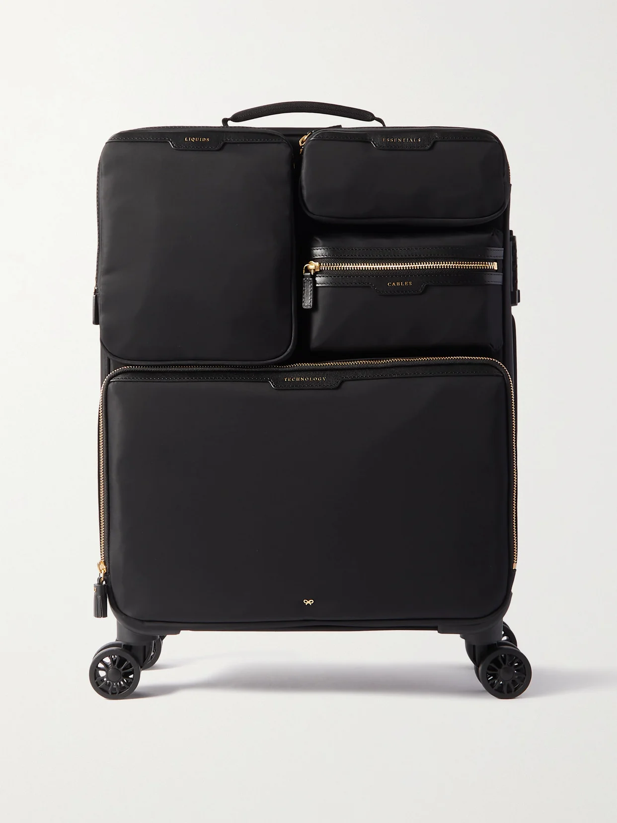 Shorthaul Trolley Leather-trimmed Econyl Suitcase - 1